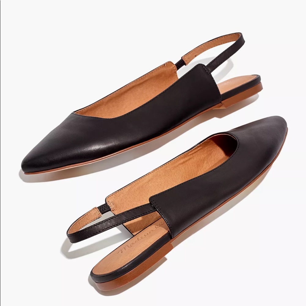 Madewell Margo black slingbacks